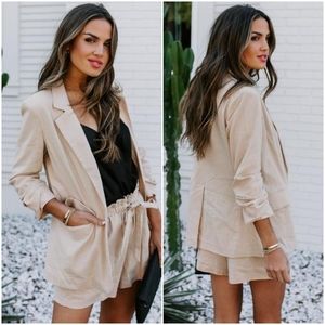 More Daylight Cotton + Linen Pocketed Blazer